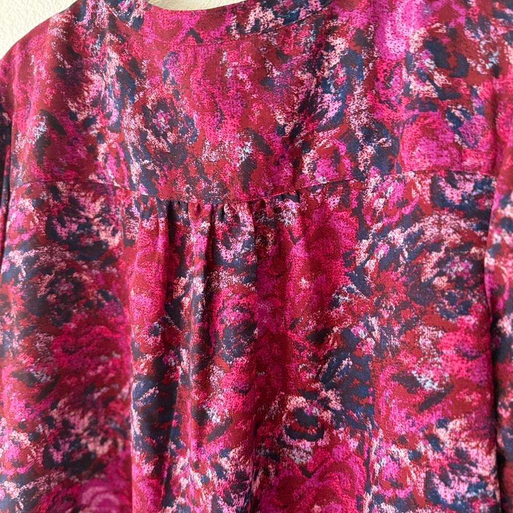 Time and Tru Vibrant Floral Long Sleeve tiered Dress size XXL(20) - Picture 8 of 9